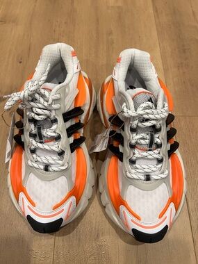 adidas x Pharrell Williams Jellyfish White and Orange Chunky Runner Sneakers